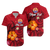 (Custom Personalised) Tahiti Maohi Hawaiian Shirt - Hibiscus With Tribal - LT12 Unisex Red - Polynesian Pride