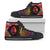 Guam High Top Shoes - Tropical Hippie Style Unisex Black - Polynesian Pride