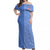 Tonga Apifo'ou College Off Shoulder Long Dress - Tongan Tribal - LT12 Long Dress Blue - Polynesian Pride