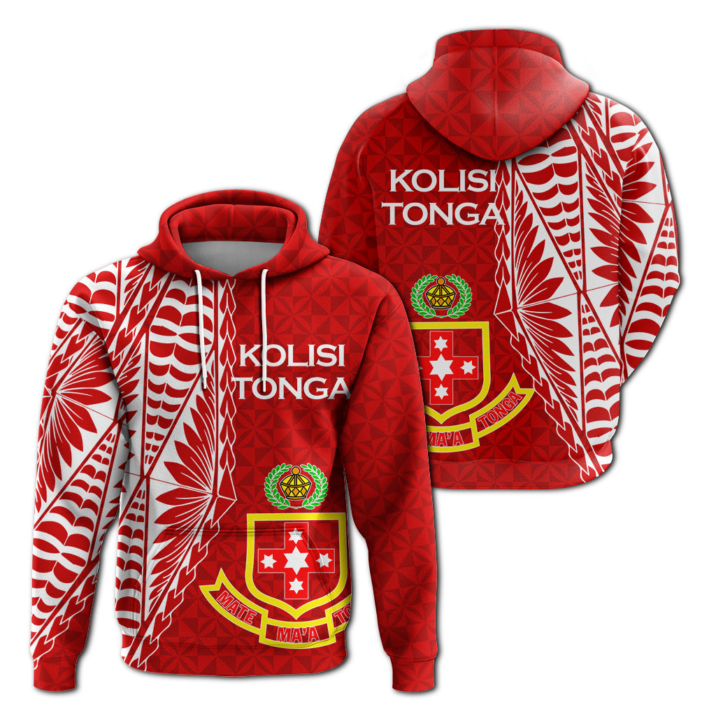 Kolisi Tonga Atele Hoodie Tongan Tribal LT12 Unisex Red - Polynesian Pride