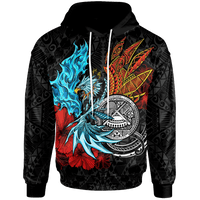 American Samoa Hoodie Polyensian Eagle Unisex Black - Polynesian Pride