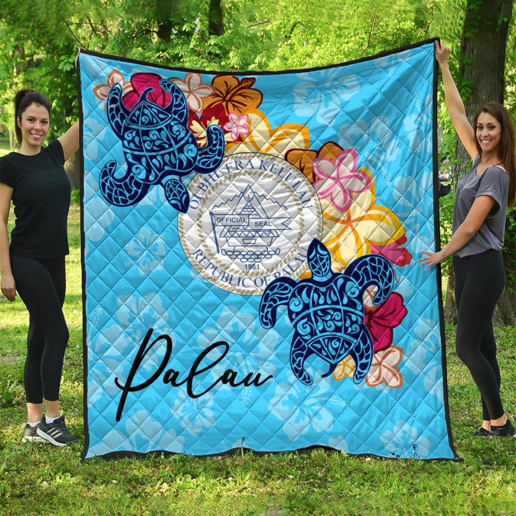 Palau Premium Quilt - Tropical Style Blue - Polynesian Pride