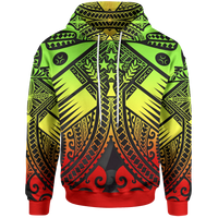 Kosrae Hoodie Reggae Seal with Polynesian Tattoo Unisex Reggae - Polynesian Pride