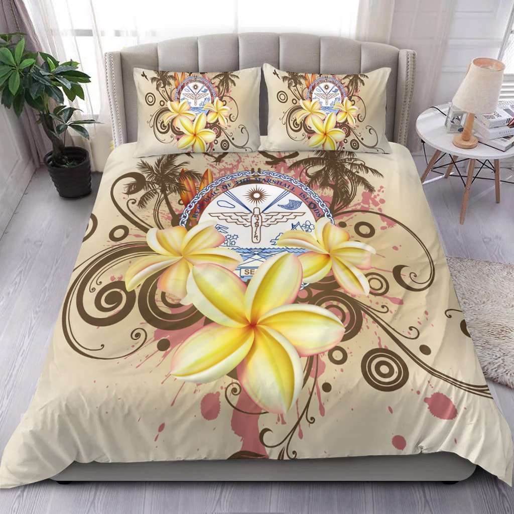 Marshall Islands Polynesian Bedding Set - Summer Tropical White - Polynesian Pride