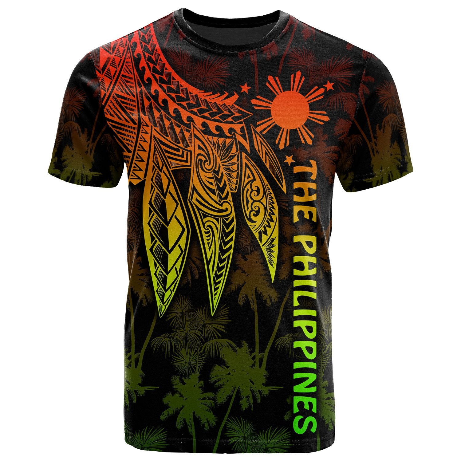 The Philippines T Shirt Polynesian Wings (Reggae) Unisex Reggae - Polynesian Pride