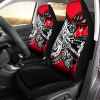 Chuuk State Car Seat Cover - Tribal Jungle Pattern Universal Fit Black - Polynesian Pride