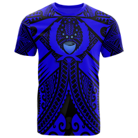 Pohnpei T Shirts Blue Seal with Polynesian Tattoo Unisex Blue - Polynesian Pride