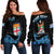 (Custom Personalised) Fiji Polynesian Off Shoulder Sweater Featured Fijian Lovers LT13 Women Black - Polynesian Pride