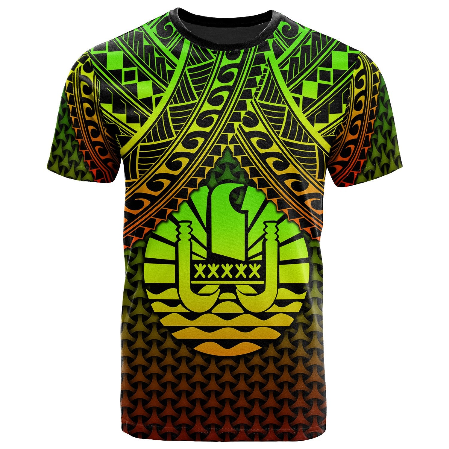 Polynesian Tahiti T Shirt Reggae Vintage Polynesian Patterns Unisex Reggae - Polynesian Pride