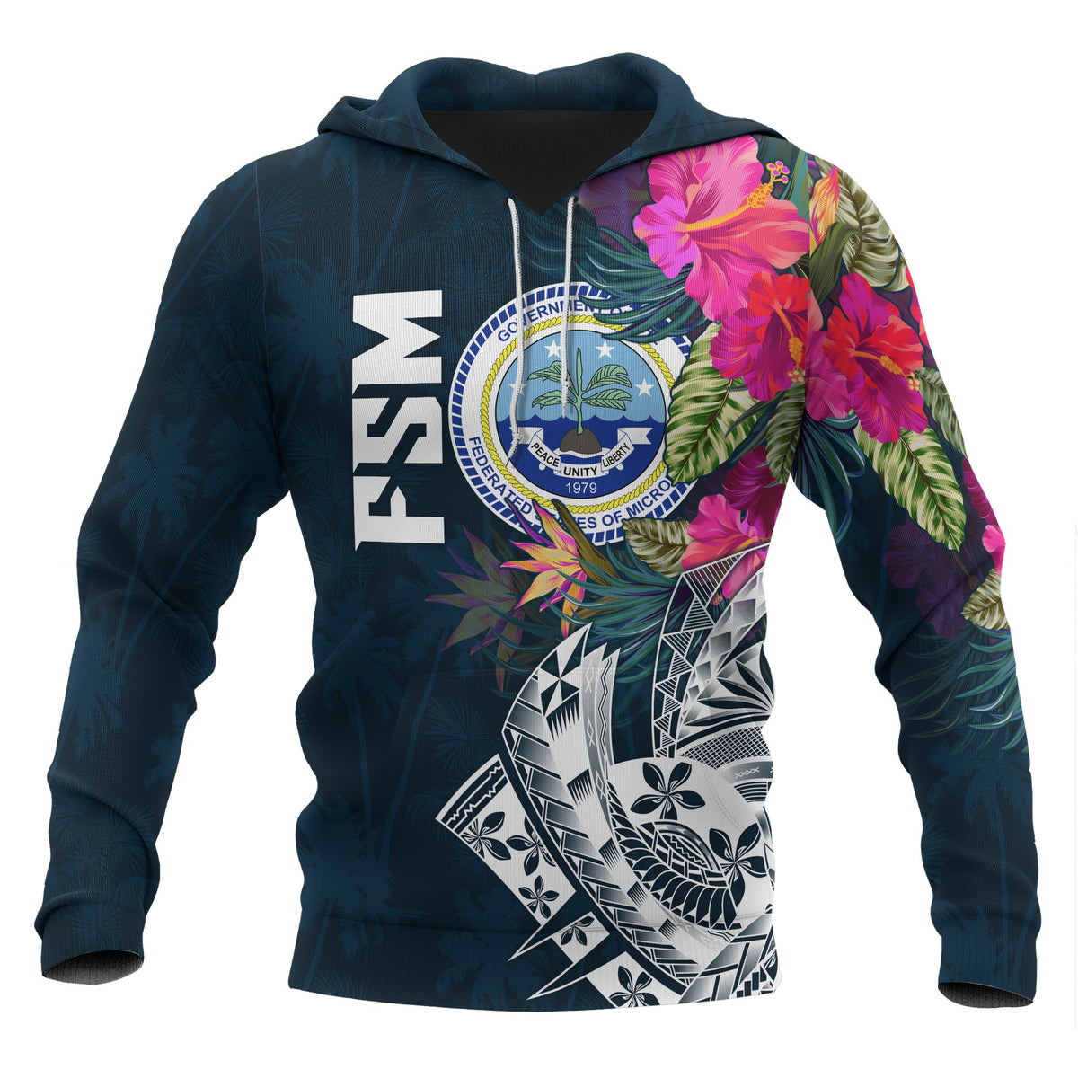 Federated States of Micronesia Hoodie Summer Vibes Unisex Blue - Polynesian Pride