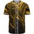 Tuvalu Baseball Shirt - Gold Color Cross Style Unisex Black - Polynesian Pride