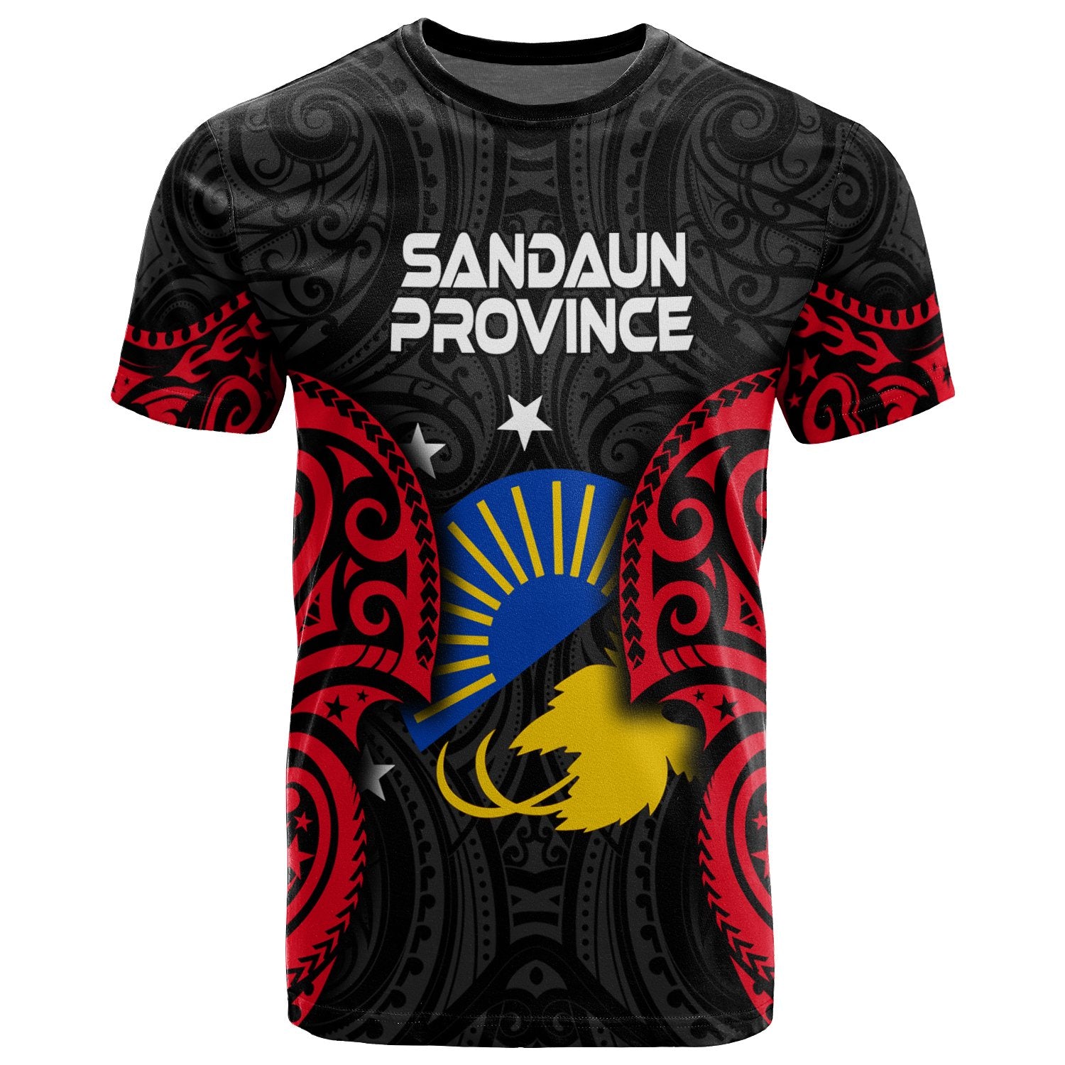 Papua New Guinea Sandaun Province Polynesian T Shirt Spirit Version Unisex Black - Polynesian Pride