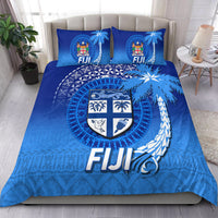 Fiji Tapa Tribal Coconut Tree Bedding Set - LT12 Bedding Set Blue - Polynesian Pride
