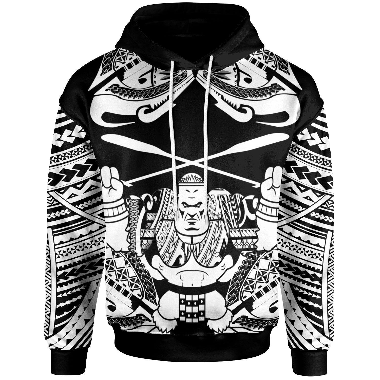 Fiji Hoodie Go Boating Unisex Black - Polynesian Pride