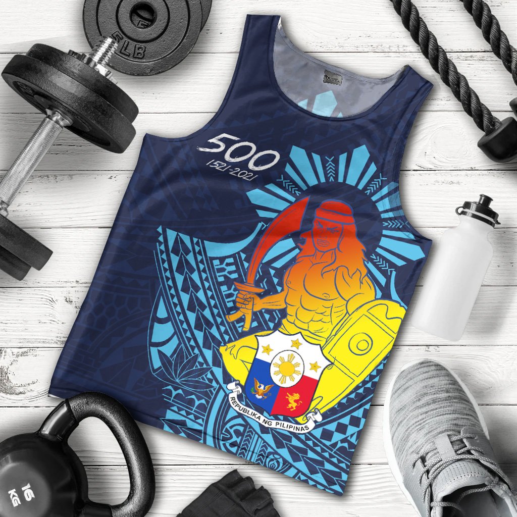 Philippines Men's Tank Top - King Lapu Lapu Blue - Polynesian Pride