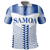 Samoa Polo Shirt Samoan Polynesian Manu Unisex Blue - White - Polynesian Pride