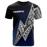 Pohnpei Micronesian T Shirt White Lighting Piece Unisex BLACK - Polynesian Pride