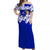 Castle High School Hibiscus Flower Off Shoulder Dress Ver01 - LT12 Long Dress Blue - Polynesian Pride