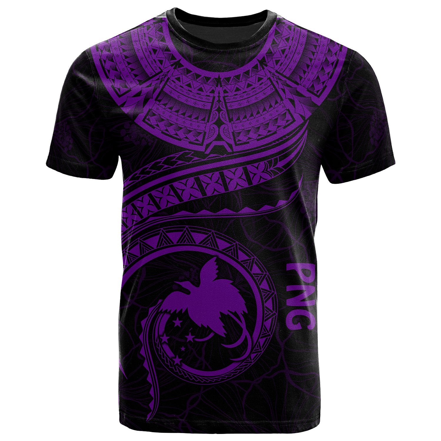 Papua New Guinea Polynesian T Shirt Papua New Guinea Waves (Purple) Unisex Purple - Polynesian Pride