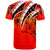 Papua New Guinea T Shirt Tropical Leaf Red Gradient Style - Polynesian Pride