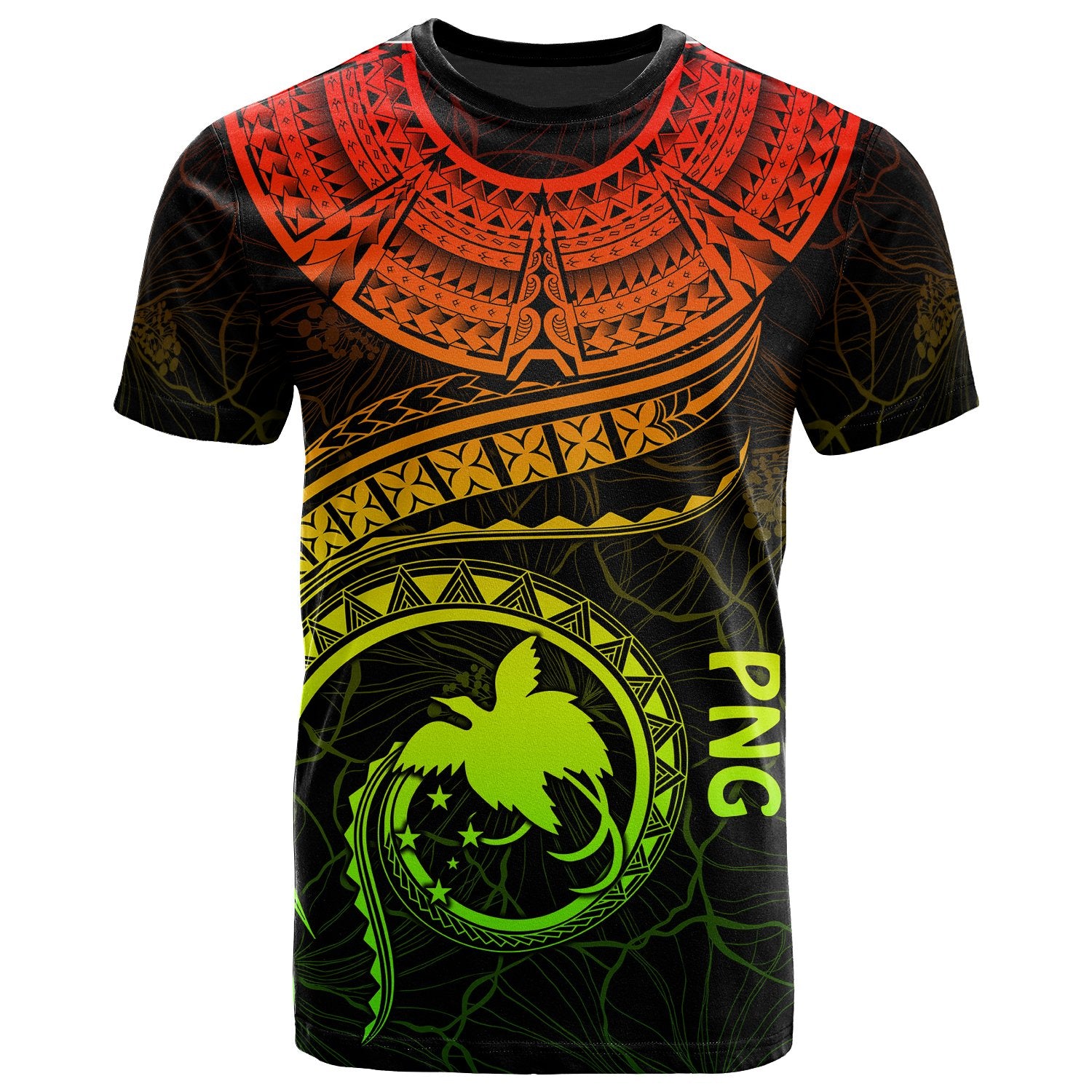 Papua New Guinea Polynesian T Shirt Papua New Guinea Waves (Reggae) Unisex Art - Polynesian Pride