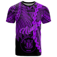 Niue Polynesian T Shirt Tribal Wave Tattoo Purple Unisex Purple - Polynesian Pride