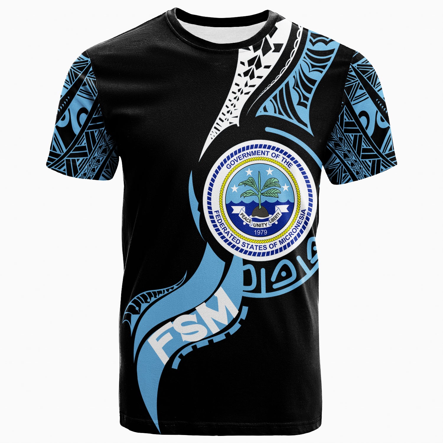 Federated States of Micronesia T Shirt Micronesia Pride LT12 Unisex Black - Polynesian Pride