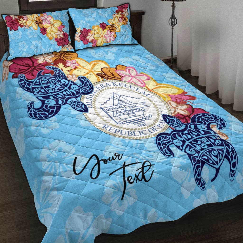 Palau Custom Personalised Quilt Bed Set - Tropical Style Blue - Polynesian Pride