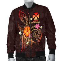 Wallis and Futuna Polynesian Men's Bomber Jacket - Legend of Wallis and Futuna (Red) - Polynesian Pride
