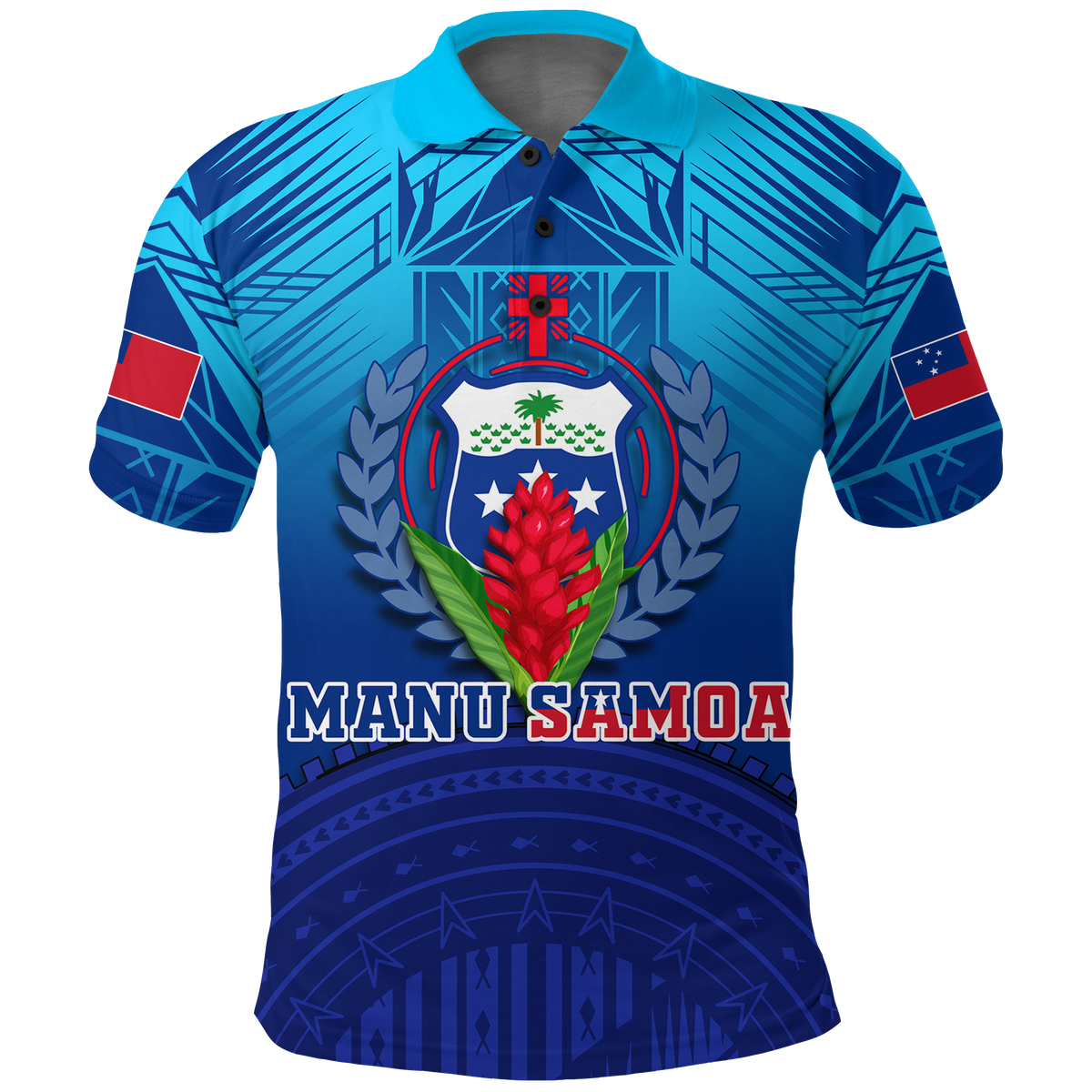 Custom Manu Samoa Legend Polo Shirt LT12 Unisex Blue - Polynesian Pride