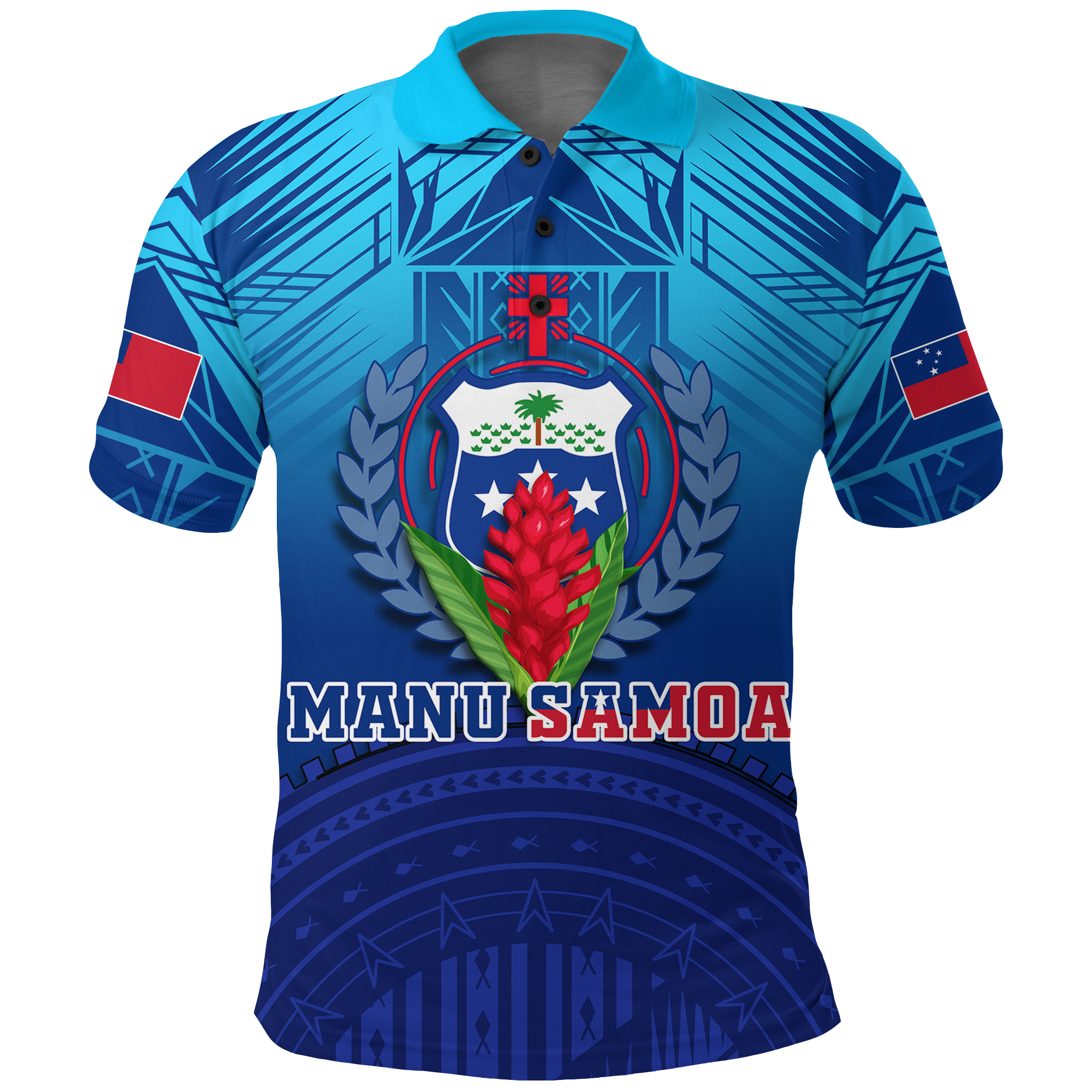 Custom Manu Samoa Legend Polo Shirt LT12 Unisex Blue - Polynesian Pride