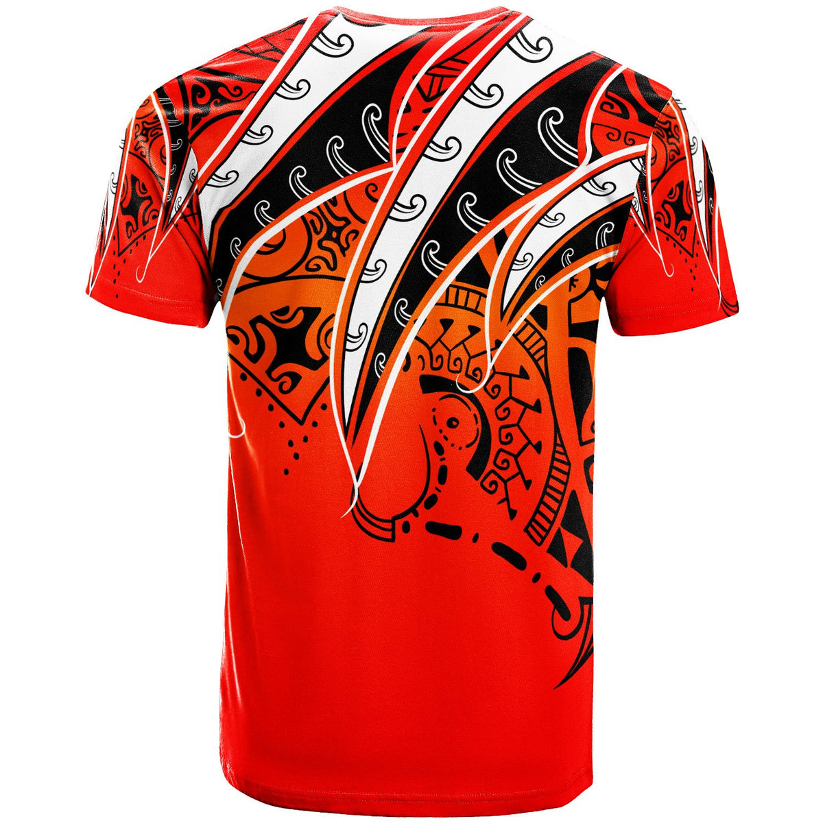 Chuuk T Shirt Tropical Leaf Red Gradient Style - Polynesian Pride