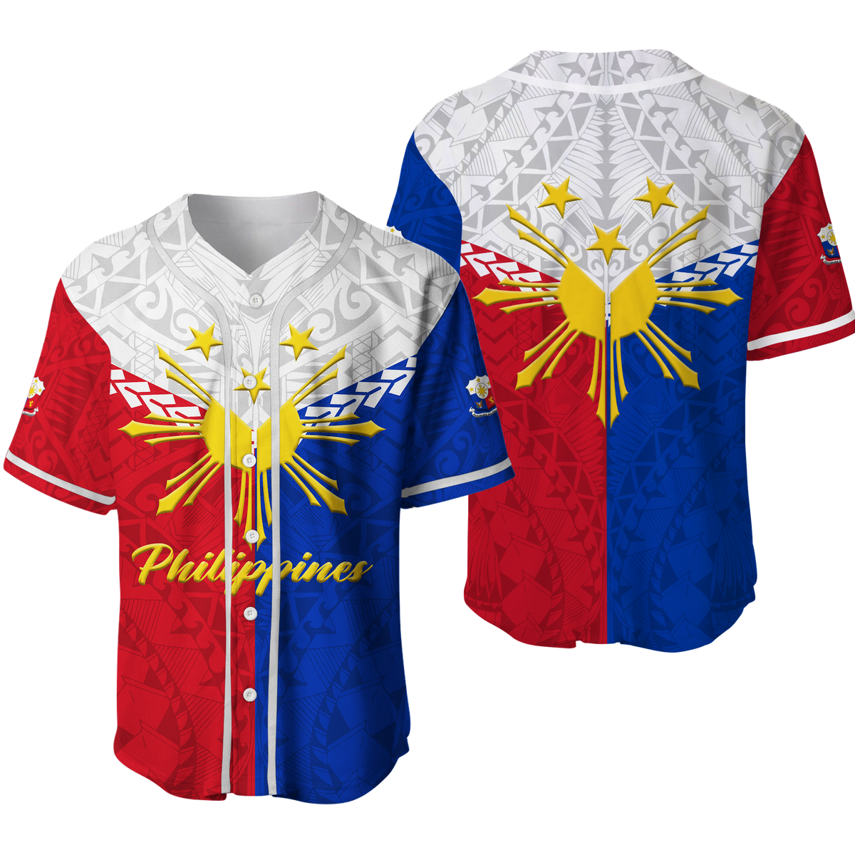 The Philippines Legend Baseball Jersey - LT12 Red - Polynesian Pride