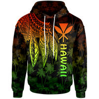 Polynesian Hawaii Kanaka Maoli Hoodie Polynesian Wings (Reggae) Unisex Reggae - Polynesian Pride