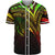 Fiji Baseball Shirt - Reggae Color Cross Style Unisex Black - Polynesian Pride