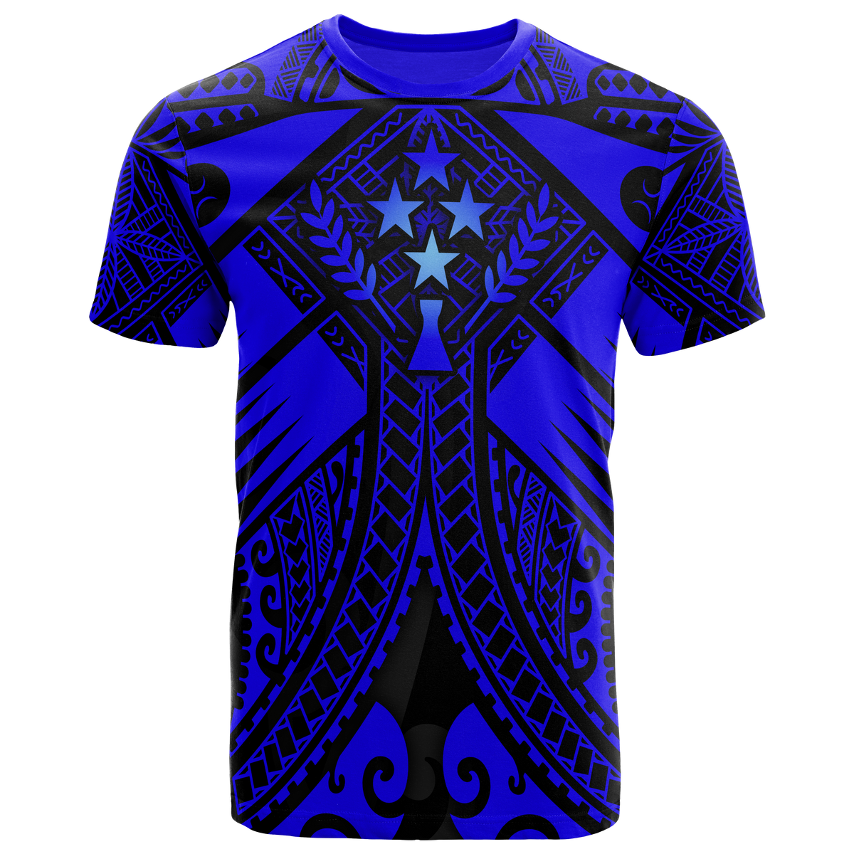 Kosrae T Shirts Blue Seal with Polynesian Tattoo Unisex Blue - Polynesian Pride