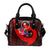 Chuuk Shoulder Handbag - Polynesian Hook And Hibiscus (Red) - Polynesian Pride