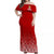 Tonga Eua Off Shoulder Long Dress - Tongan Pattern - LT12 Long Dress Red - Polynesian Pride