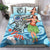 Federated States of Micronesia Bedding Set - Polynesian Girls With Shark Blue - Polynesian Pride