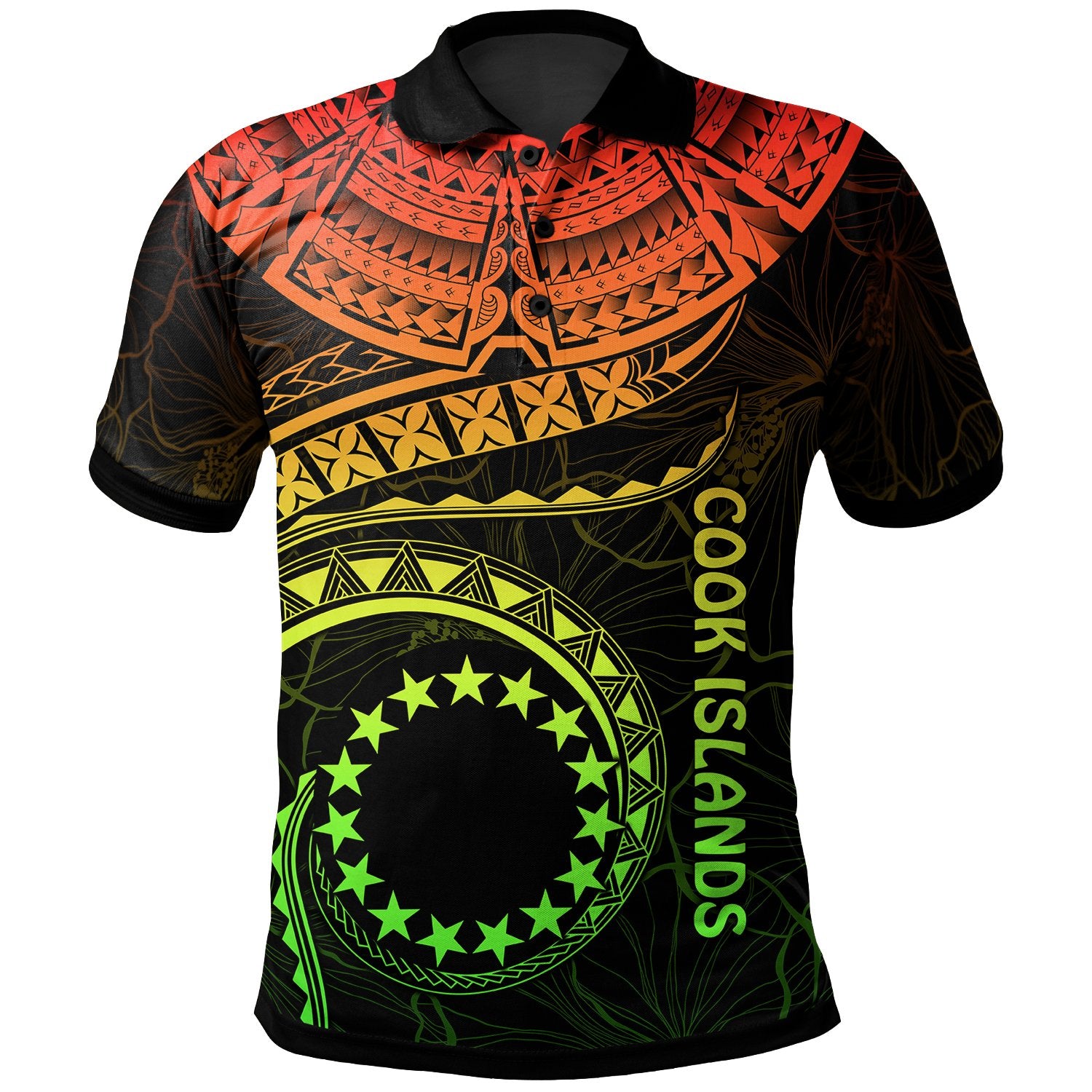 Cook Islands Polynesian Polo Shirt Kuki Airani Waves (Reggae) Unisex Reggae - Polynesian Pride