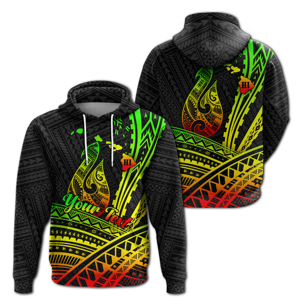 Custom Hawaii Fish Hook Polynesian Tribal Reggae Hoodie LT12 Unisex Reggae - Polynesian Pride