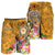 FSM Custom Personalised Men's Shorts - Turtle Plumeria (Gold) - Polynesian Pride