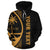 Guam Polynesian Custom Hoodie Yellow Line - Polynesian Pride