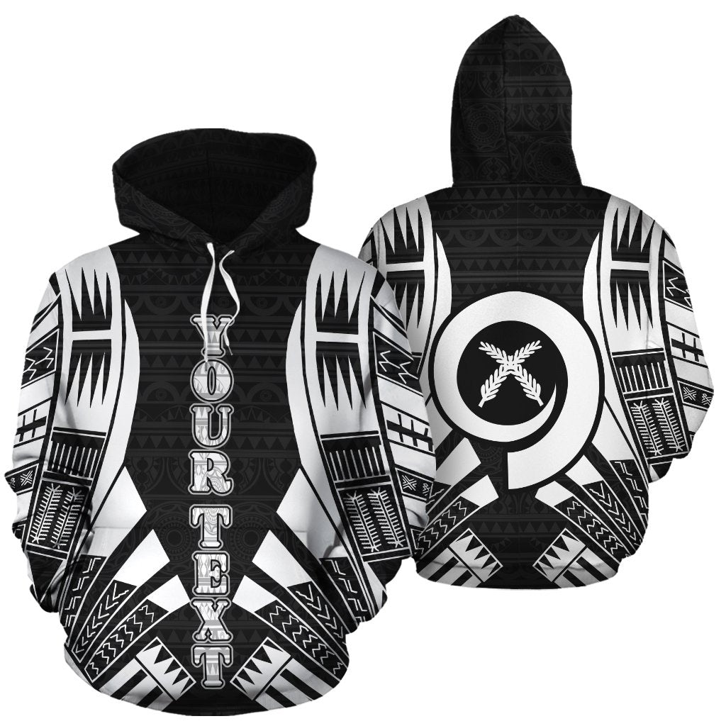 Vanuatu Polynesian Custom Hoodie Black Tattoo Unisex Black - Polynesian Pride