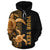 Turtle Polynesian Custom Hoodie Yellow Line - Polynesian Pride