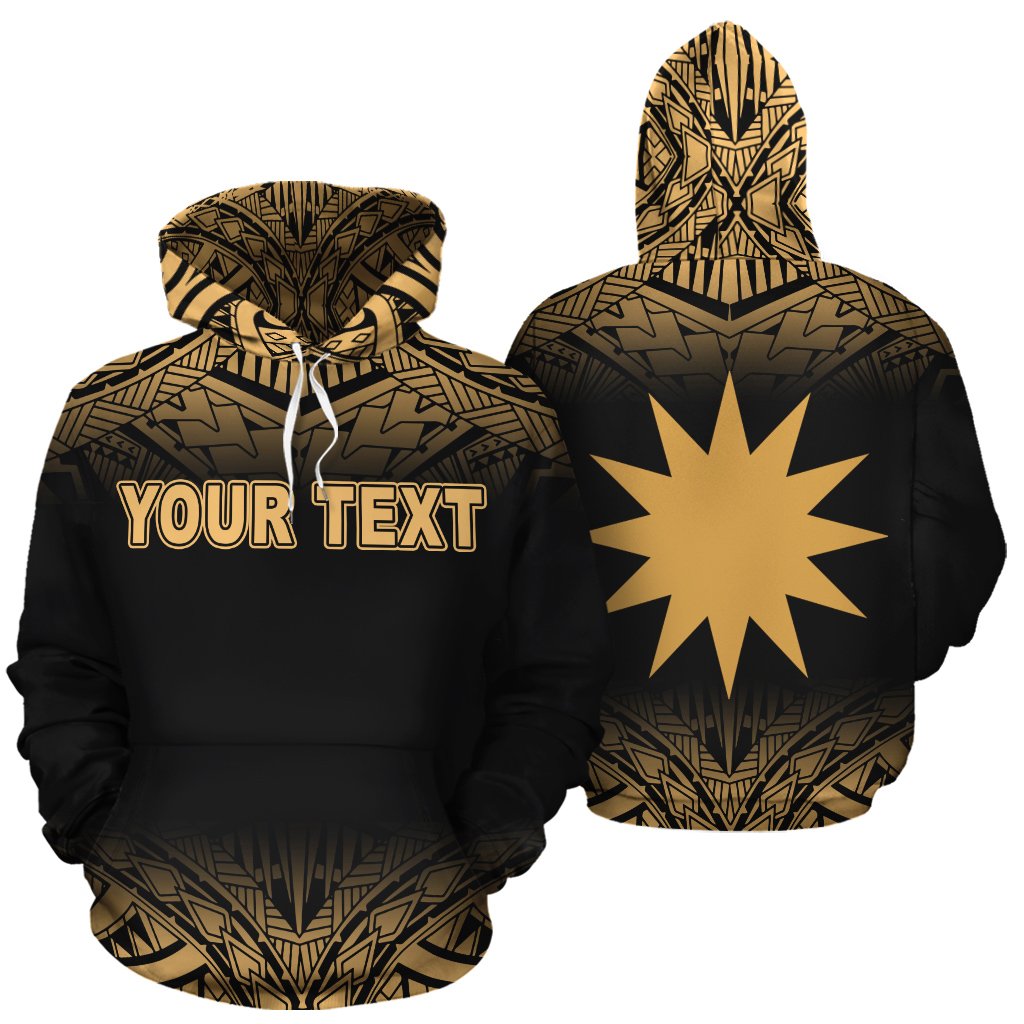 Nauru Polynesian Custom Hoodie Gold Fog Unisex Gold - Polynesian Pride