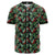 Tropical Monstera Leaf Green Mix Baseball Jersey Black - Polynesian Pride