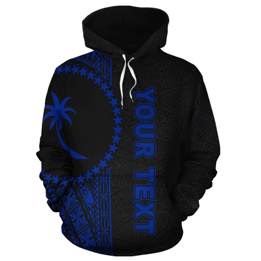 Chuuk Polynesian Custom Hoodie Blue Line - Polynesian Pride