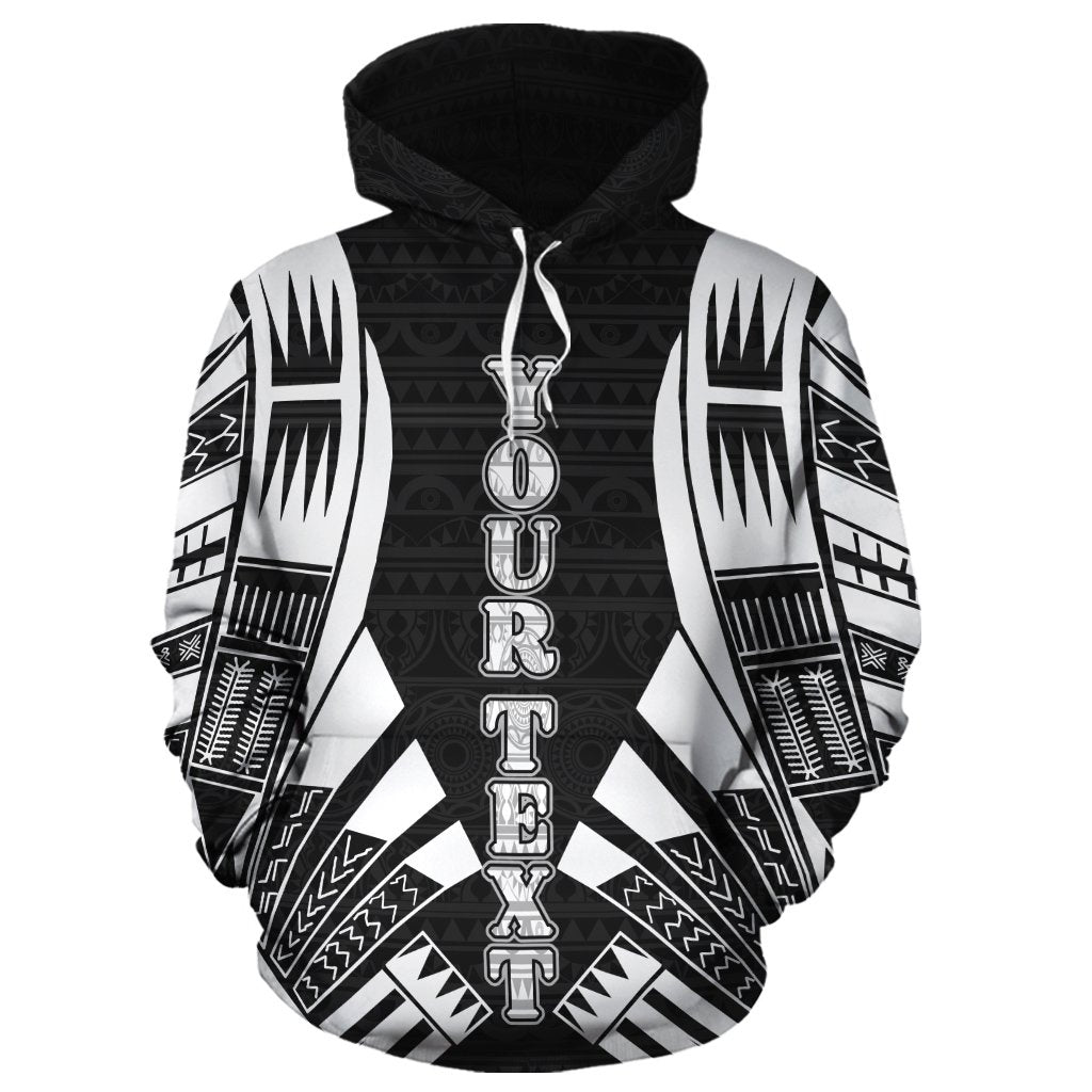 Vanuatu Polynesian Custom Hoodie Black Tattoo - Polynesian Pride