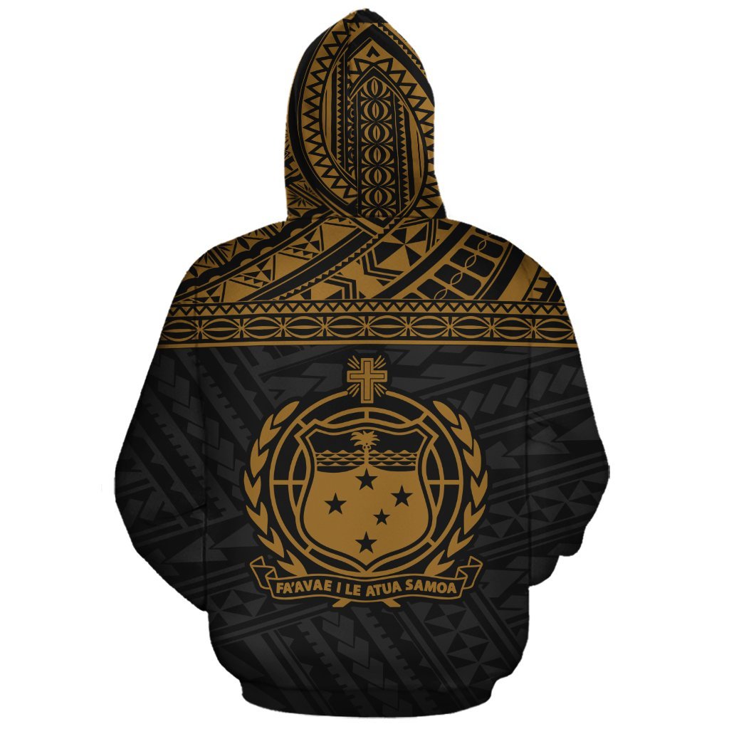 Samoa Polynesian Custom Zip up Hoodie Yellow Style - Polynesian Pride